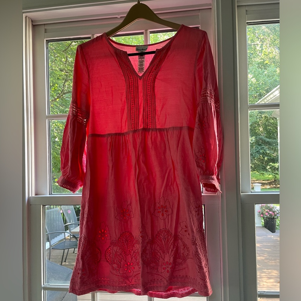 Tommy Bahama Pink Linen Blend Summer Dress Sz. Small